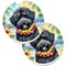 Edge Collections - Multicolor - Coastal Tropical Car Coasters for Cup Holders